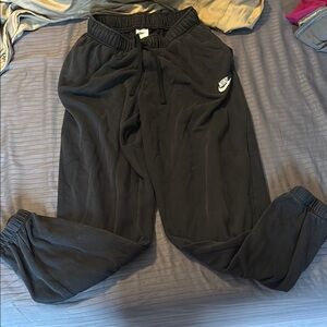 Nike Black Sweatpants with Tapered Ankle Design